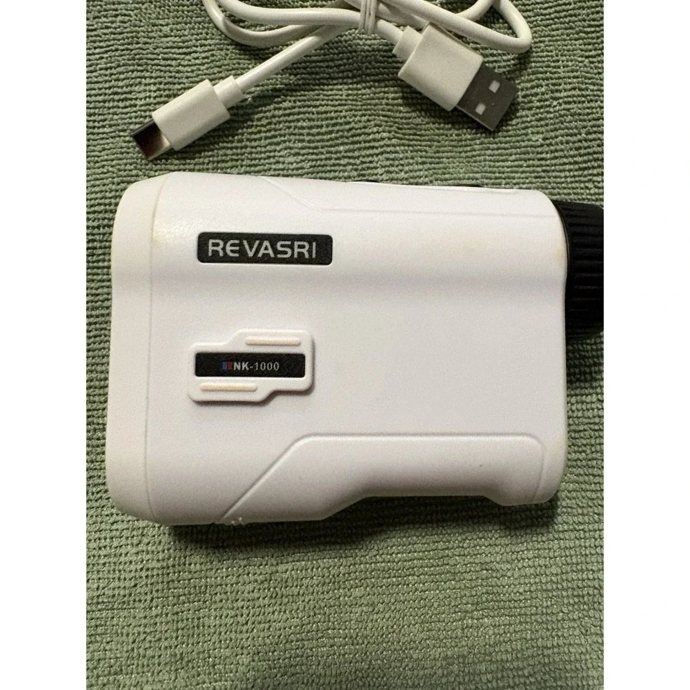 REVASRI NK-1000 Laser Rangefinder Golf Hunting USB-C Rechargeable White Compact